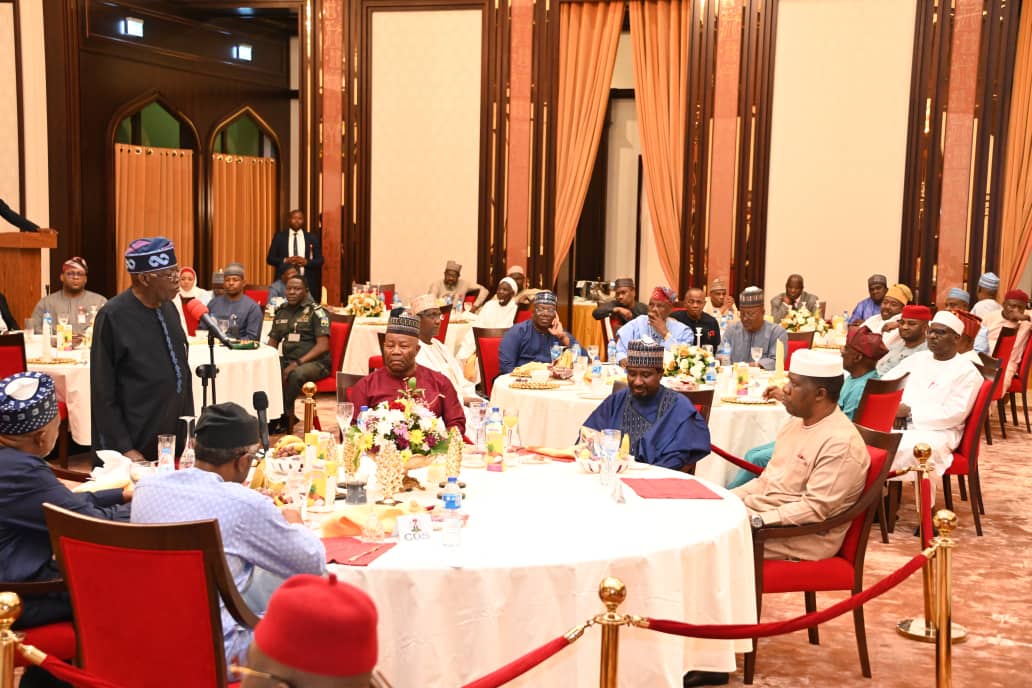 Tinubu hosts Senators as they break Ramadan fast