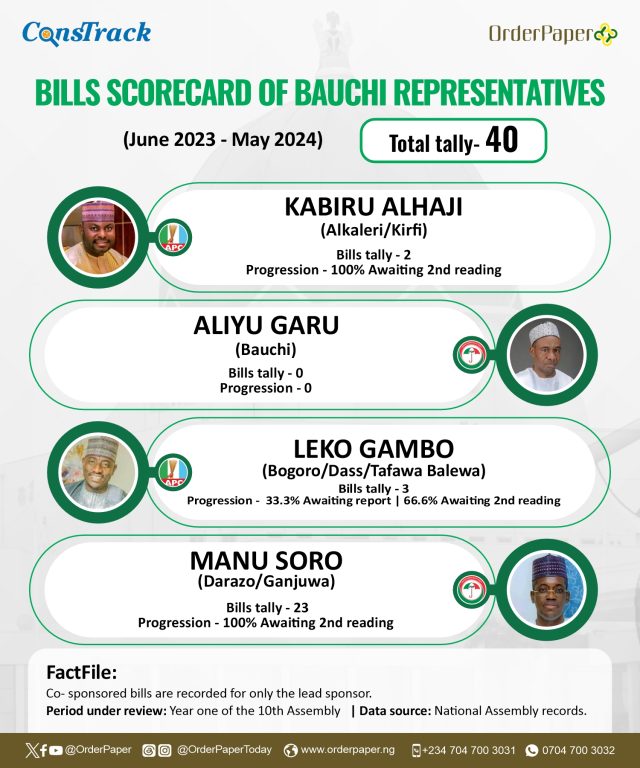 10th NASS Report Card: Bauchi youngest rep sponsors highest stagnant bills in one year